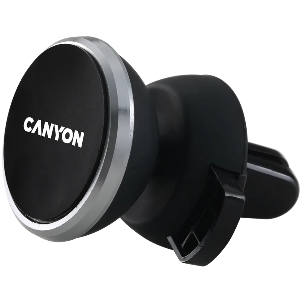 CANYON CH-4 magnētiskais auto telefona turētājs ventilācijai, 50x40x35mm, melns