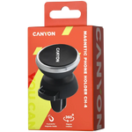 CANYON CH-4 magnētiskais auto telefona turētājs ventilācijai, 50x40x35mm, melns