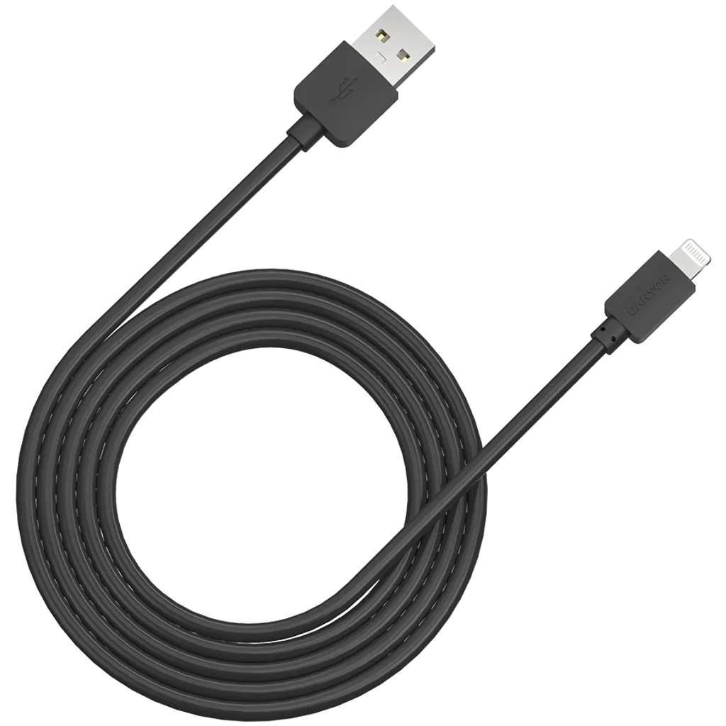 Canyon CFI-1 Lightning–USB-A kabelis, 1 m, 5 W, melns