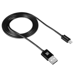 Canyon CFI-1 Lightning–USB-A kabelis, 1 m, 5 W, melns