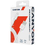 Canyon CFI-1 Lightning–USB-A kabelis, 1 m, 5 W, balts