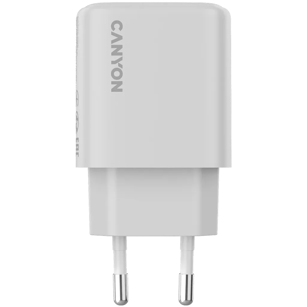CANYON OnCharge 200 20W USB-C PD/PPS tīkla lādētājs, balts