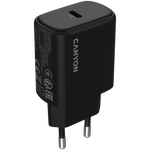 CANYON OnCharge 200 20W USB-C PD/PPS tīkla lādētājs, melns