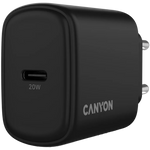 CANYON OnCharge 200 20W USB-C PD/PPS tīkla lādētājs, melns