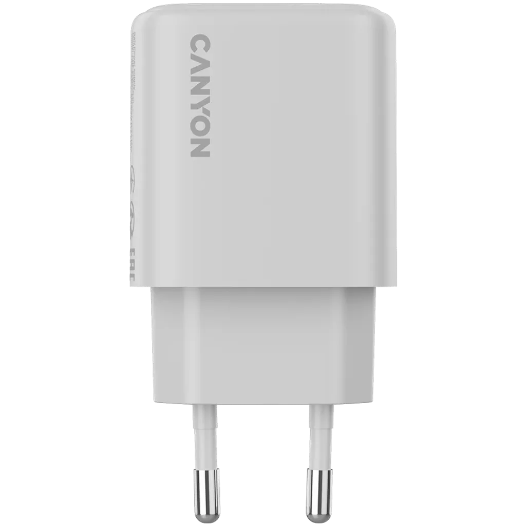 CANYON OnCharge 250 25W USB-C PD/PPS tīkla lādētājs, balts