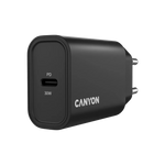 CANYON OnCharge 30CL 30W USB-C PD tīkla lādētājs, melns