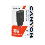 CANYON OnCharge 30CL 30W USB-C PD tīkla lādētājs, melns