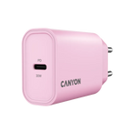 CANYON OnCharge 30CL 30W USB-C PD tīkla lādētājs, rozā