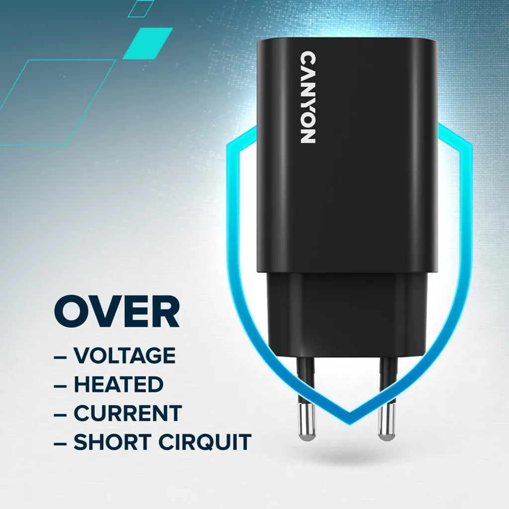 CANYON OnCharge 30CL 30W USB-C PD tīkla lādētājs, lavandas