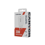 CANYON OnCharge 30CL 30W USB-C PD tīkla lādētājs, balts