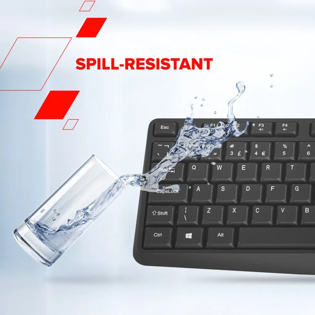 CANYON OnType W01 bezvadu tastatūra, 2,4 GHz, pilna izmēra, melna