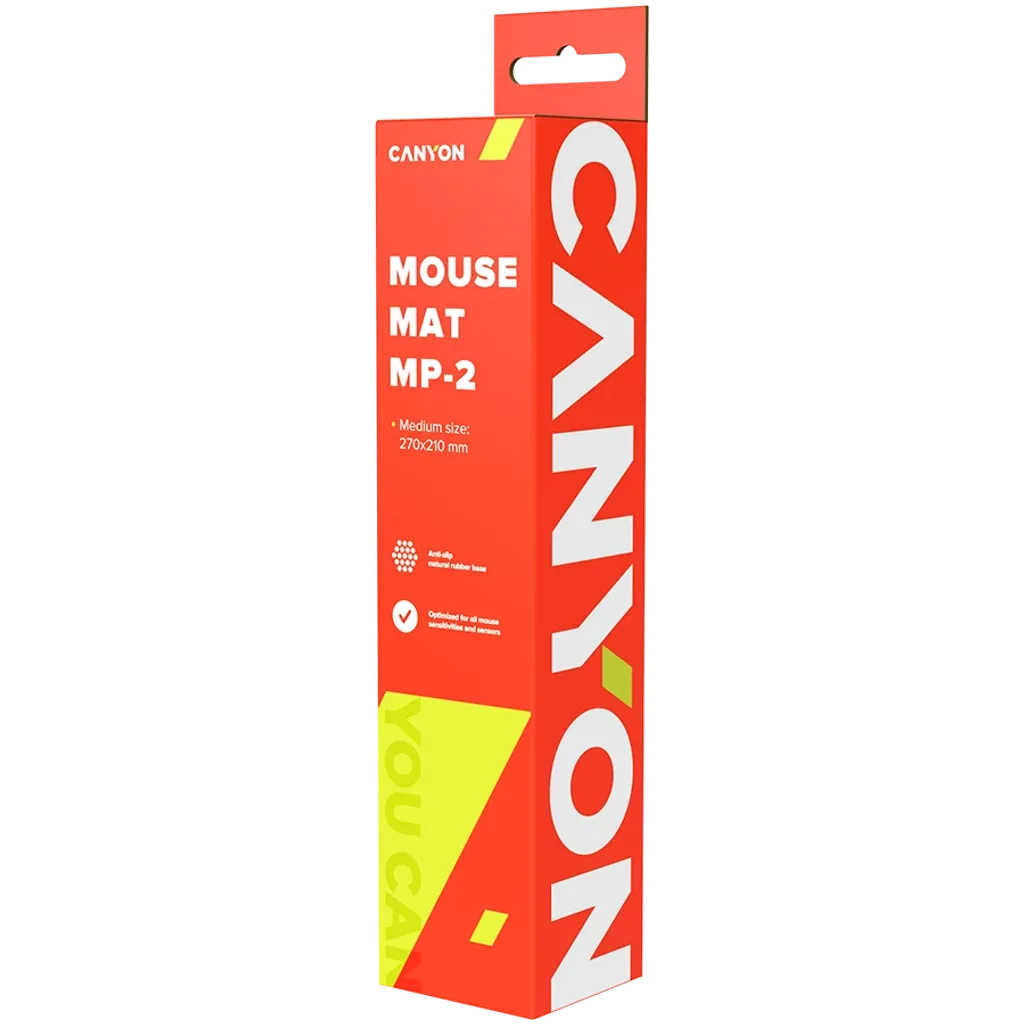 CANYON MP-2 spēļu peles paliktnis 270×210×3 mm, melns