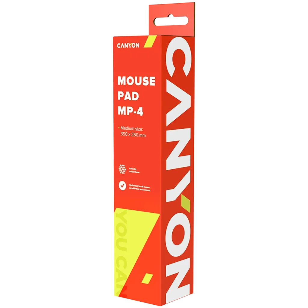 CANYON MP-4 peles paliktnis 350×250×3 mm, melns