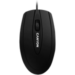 CANYON CM-1 vadu optiskā pele, 1000 dpi, 3 pogas, melna