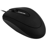 CANYON CM-1 vadu optiskā pele, 1000 dpi, 3 pogas, melna