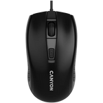 CANYON OnClick 04 vadu optiskā pele, 1600 dpi, 4 pogas, melna
