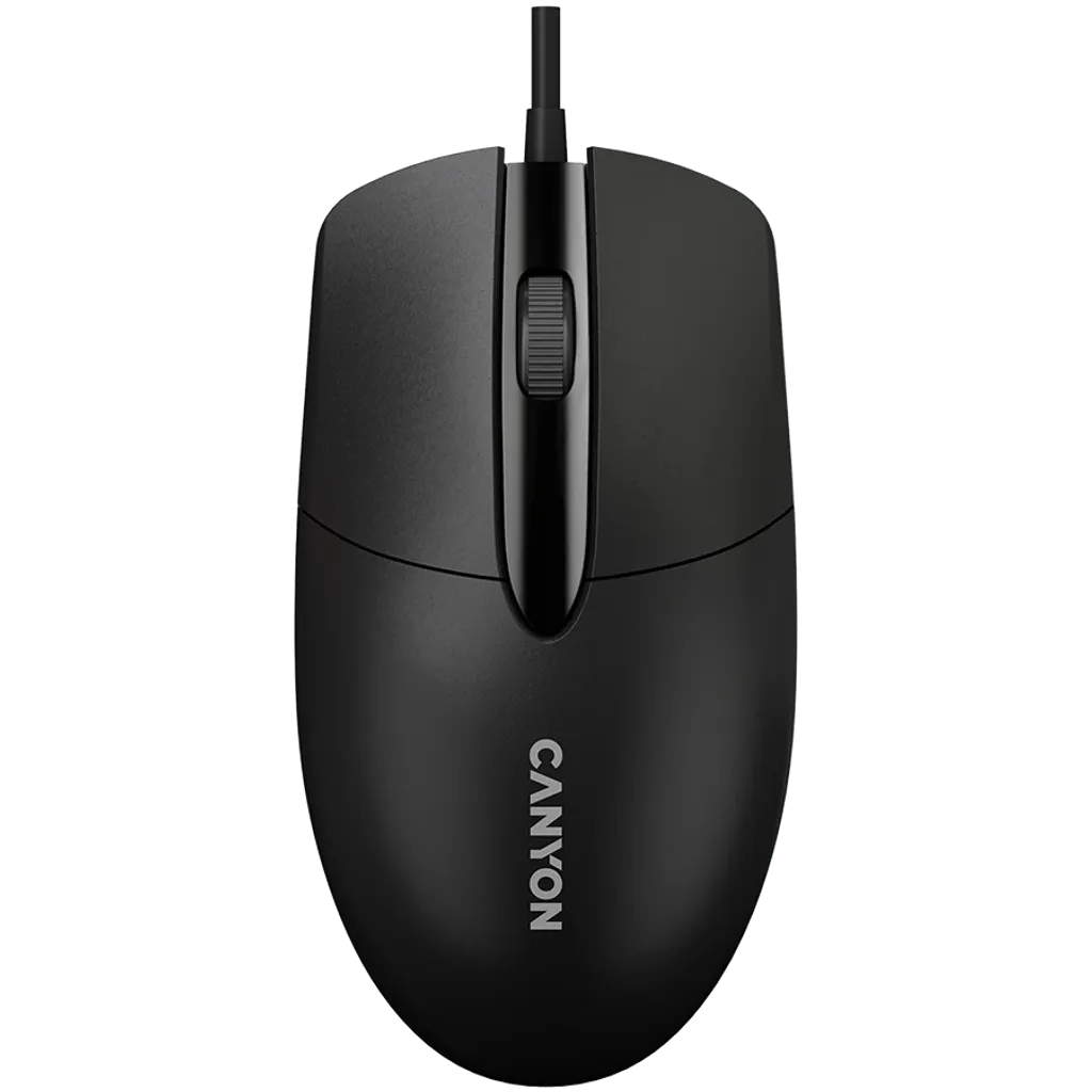 CANYON M-5 vadu optiskā pele, 1200 dpi, 3 pogas, melna