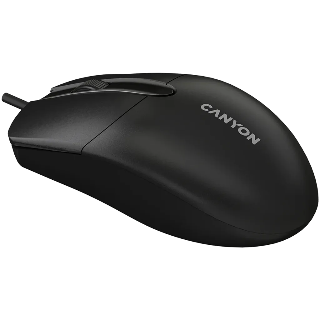 CANYON M-5 vadu optiskā pele, 1200 dpi, 3 pogas, melna