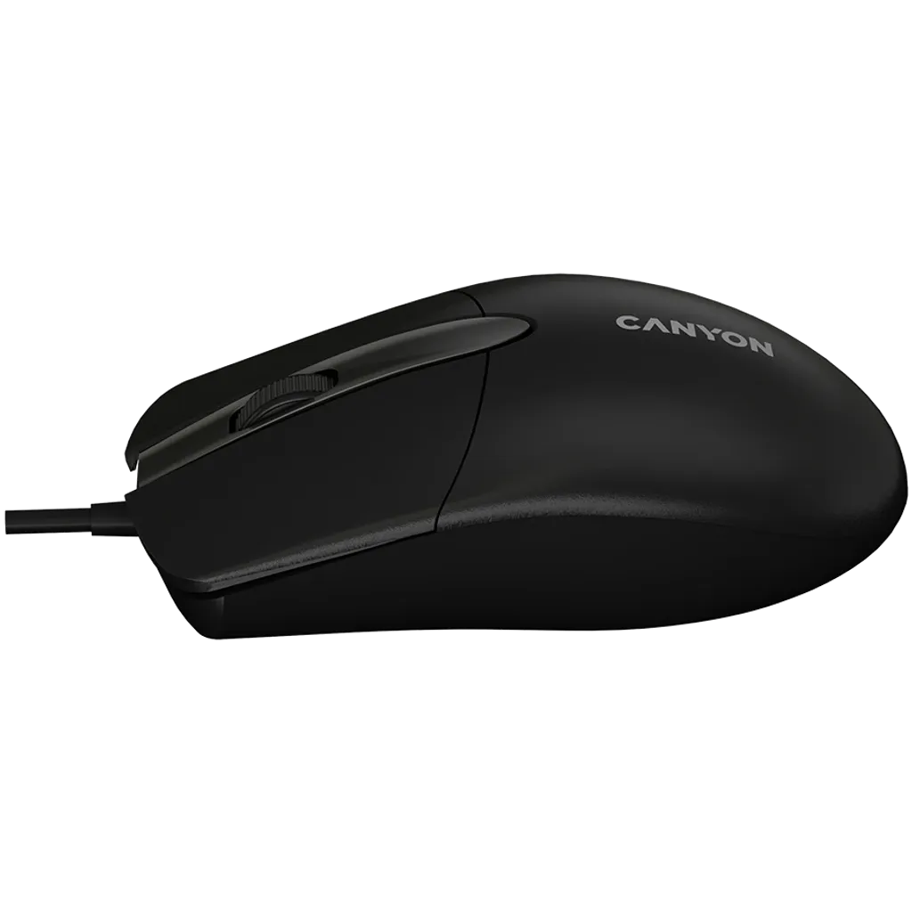 CANYON M-5 vadu optiskā pele, 1200 dpi, 3 pogas, melna