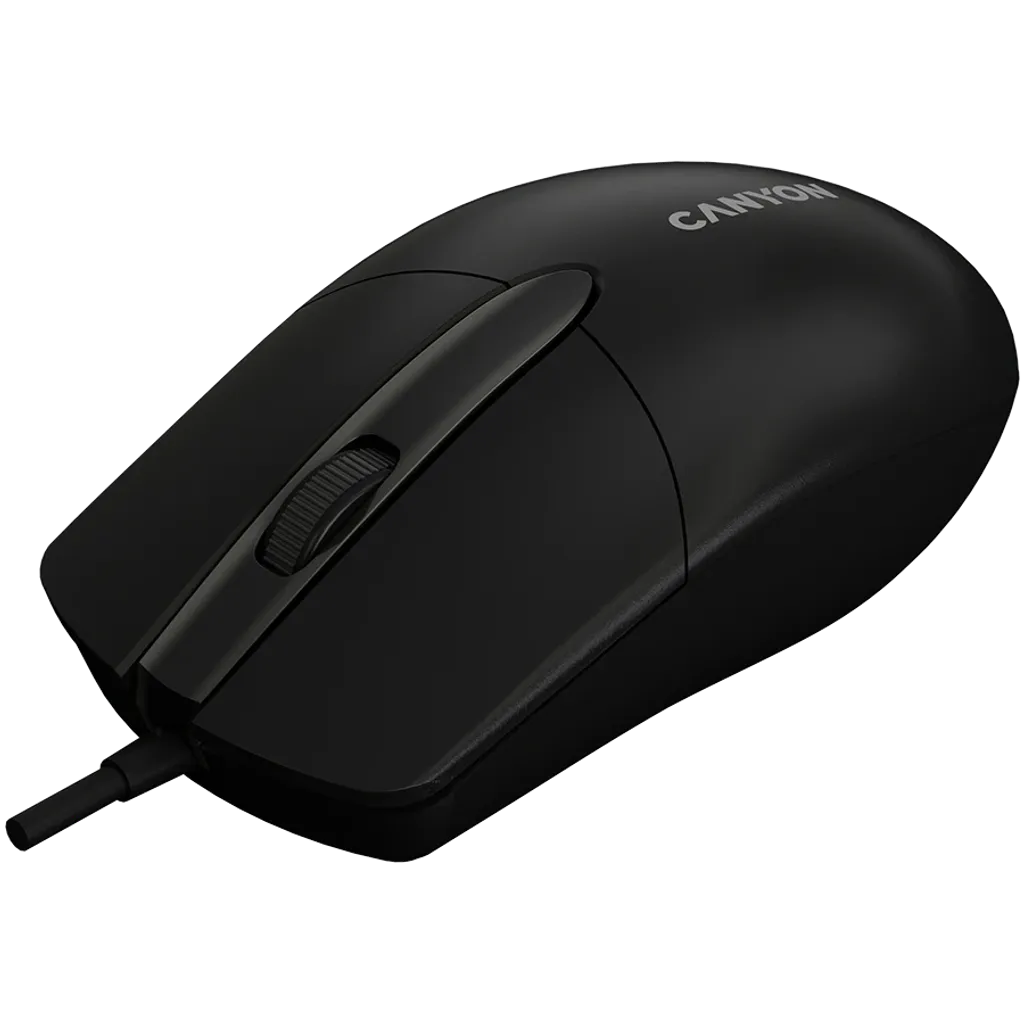 CANYON M-5 vadu optiskā pele, 1200 dpi, 3 pogas, melna