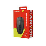 CANYON M-5 vadu optiskā pele, 1200 dpi, 3 pogas, melna