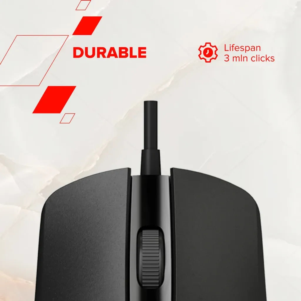 CANYON M-5 vadu optiskā pele, 1200 dpi, 3 pogas, melna