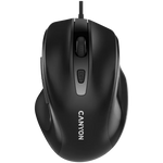 CANYON M-6 vadu optiskā pele, 3200 dpi, 6 pogas, melna