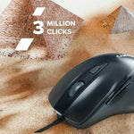 CANYON M-6 vadu optiskā pele, 3200 dpi, 6 pogas, melna