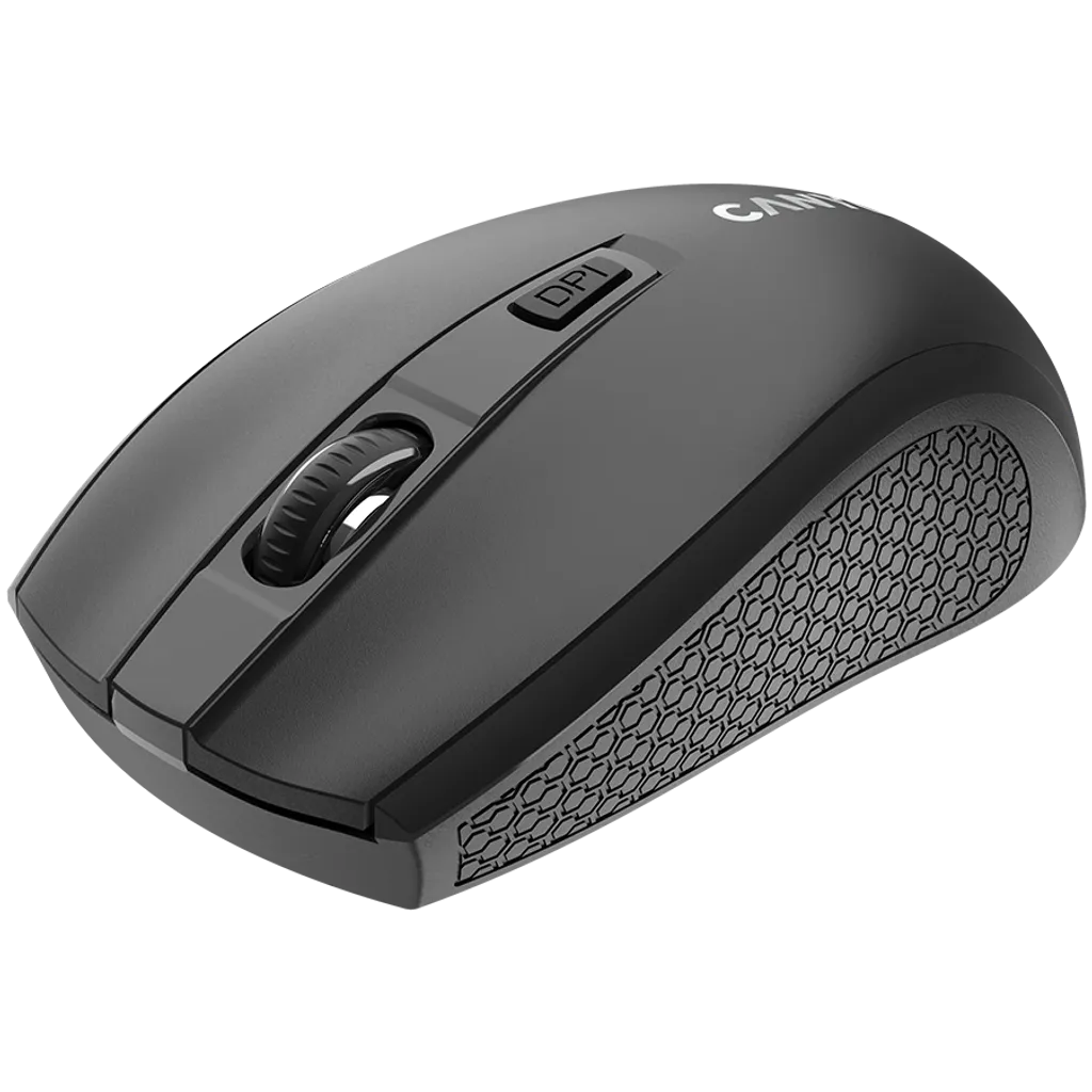 CANYON MW-7 bezvadu optiskā pele, 1600 dpi, 4 pogas, melna