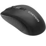 CANYON MW-7 bezvadu optiskā pele, 1600 dpi, 4 pogas, melna