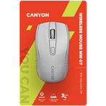 CANYON MW-7 bezvadu optiskā pele, 1600 dpi, 4 pogas, balta