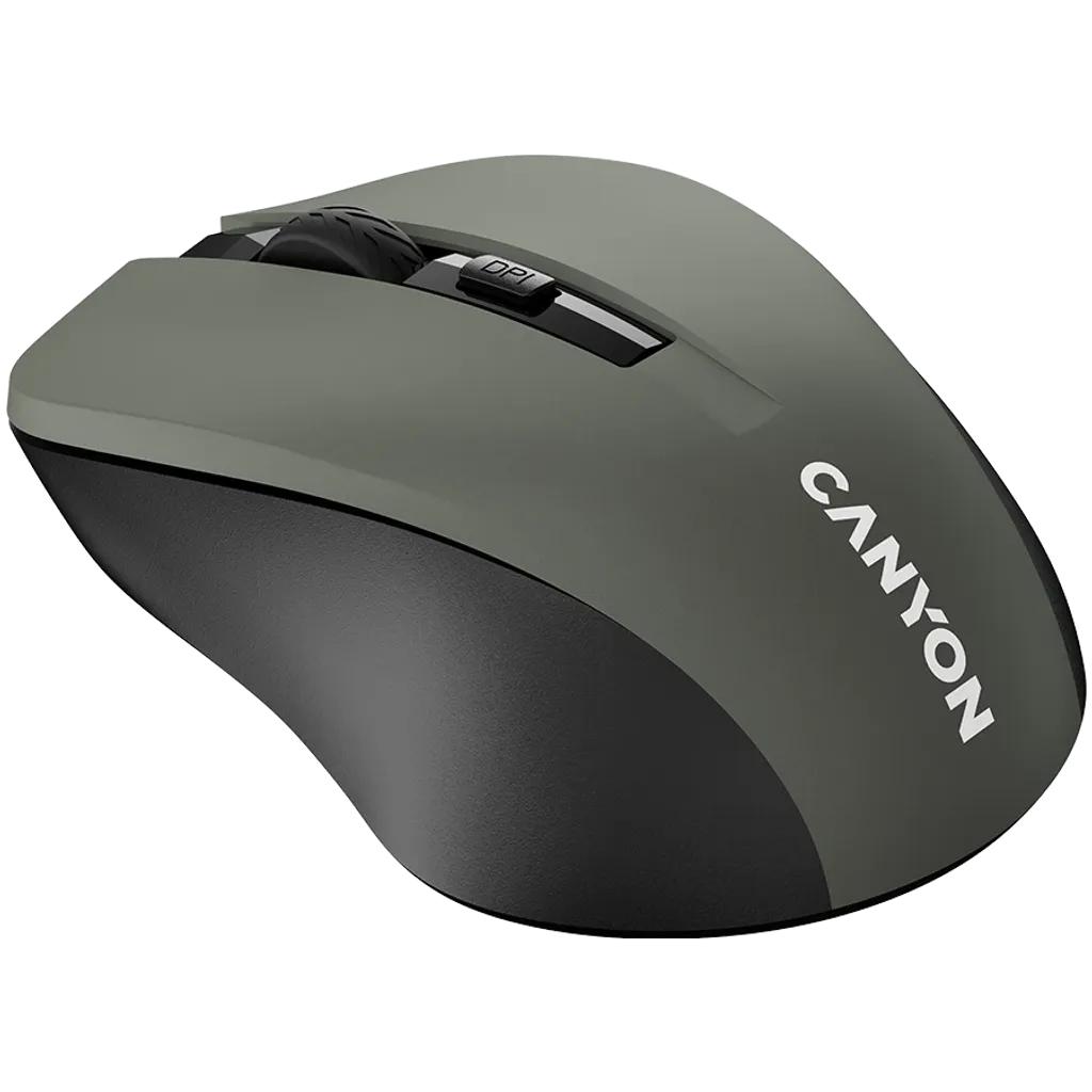 CANYON MW-1 bezvadu optiskā pele, 1600 dpi, 3 pogas, pelēka
