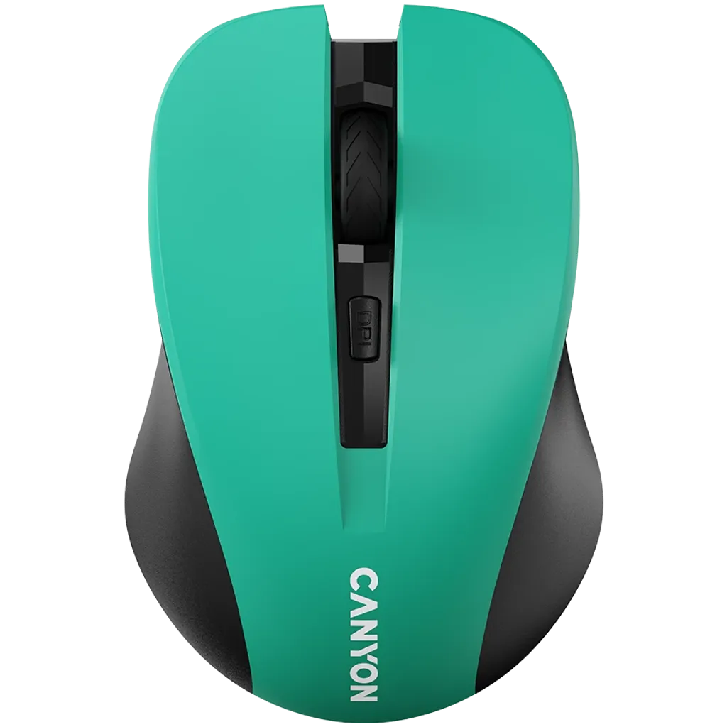 CANYON MW-1 bezvadu optiskā pele, 1600 dpi, 3 pogas, zaļa