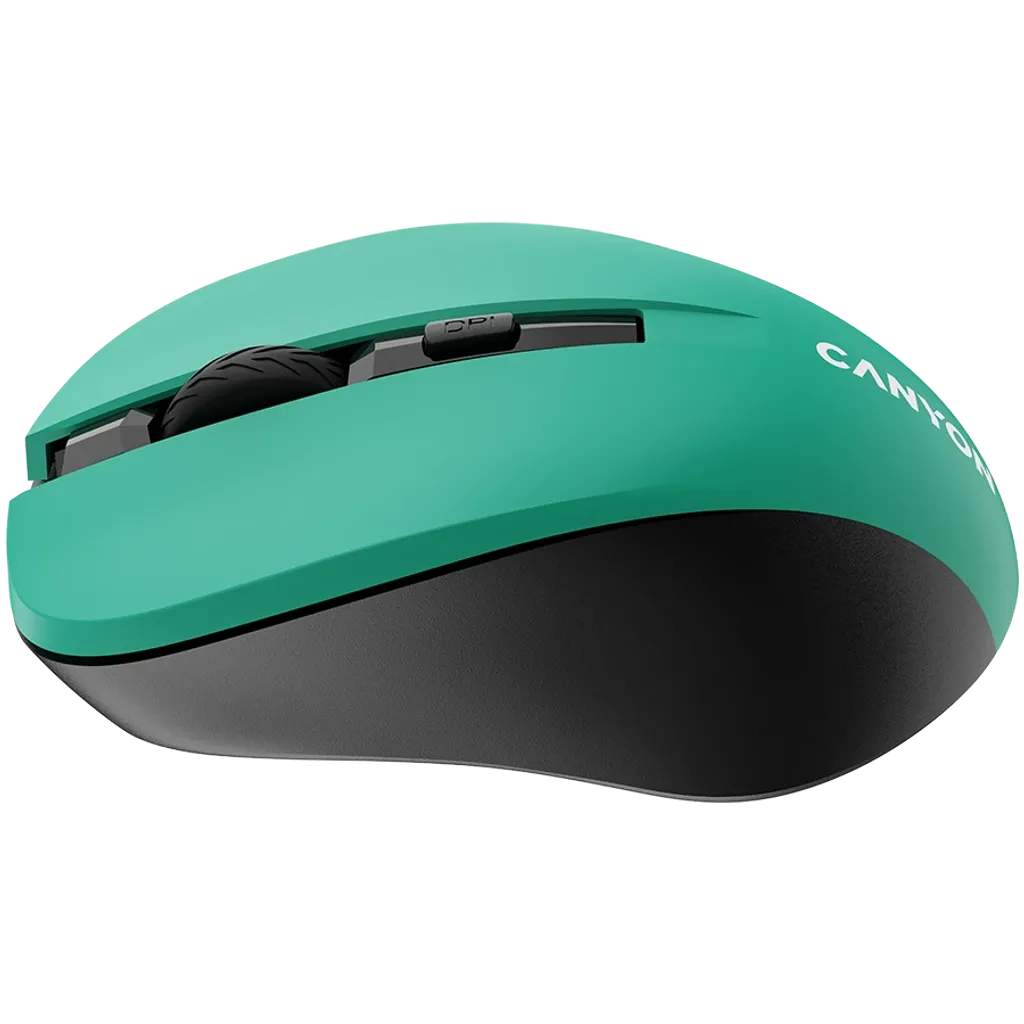 CANYON MW-1 bezvadu optiskā pele, 1600 dpi, 3 pogas, zaļa