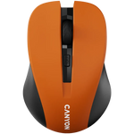 CANYON MW-1 bezvadu optiskā pele, 1600 dpi, 3 pogas, oranža