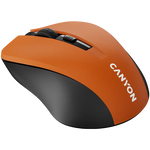 CANYON MW-1 bezvadu optiskā pele, 1600 dpi, 3 pogas, oranža