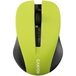 CANYON OnClick W01 bezvadu optiskā pele, 1600 dpi, 3 pogas, dzeltena