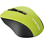 CANYON OnClick W01 bezvadu optiskā pele, 1600 dpi, 3 pogas, dzeltena
