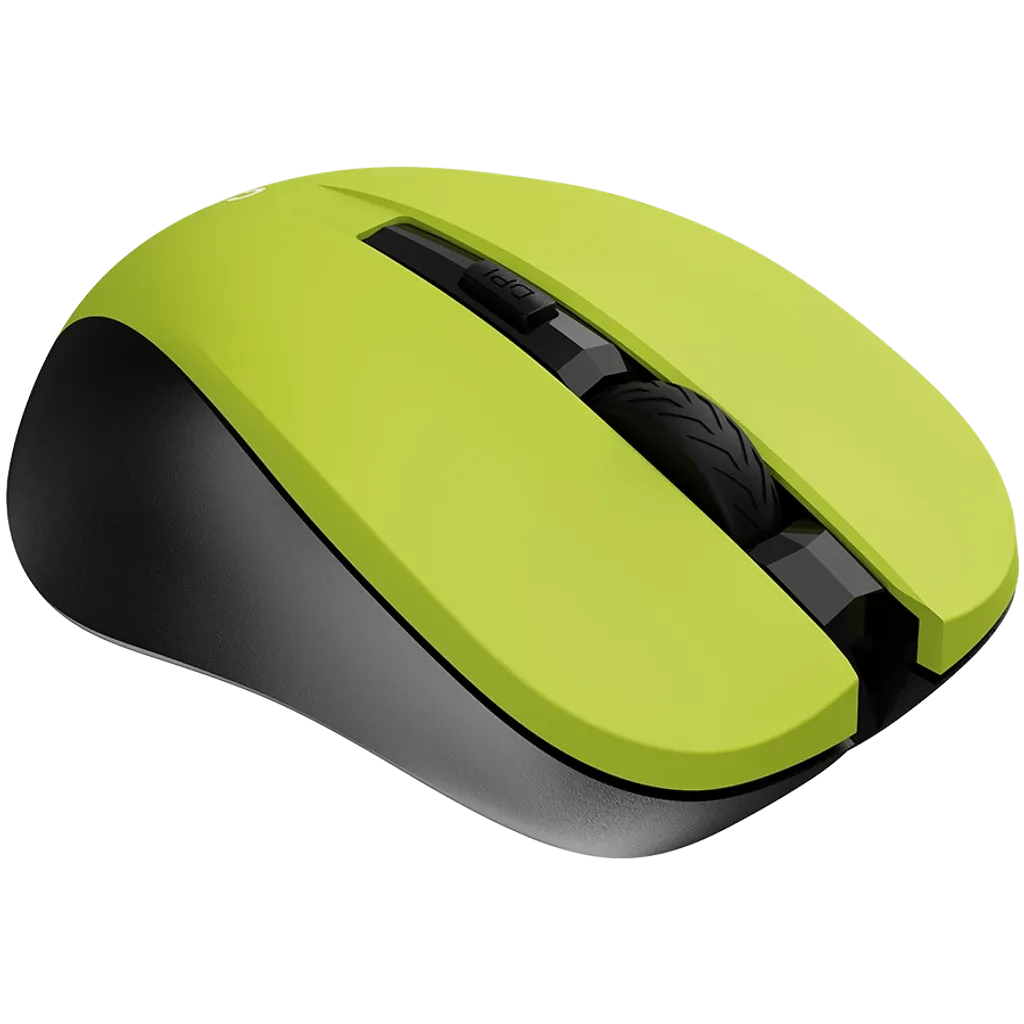 CANYON OnClick W01 bezvadu optiskā pele, 1600 dpi, 3 pogas, dzeltena