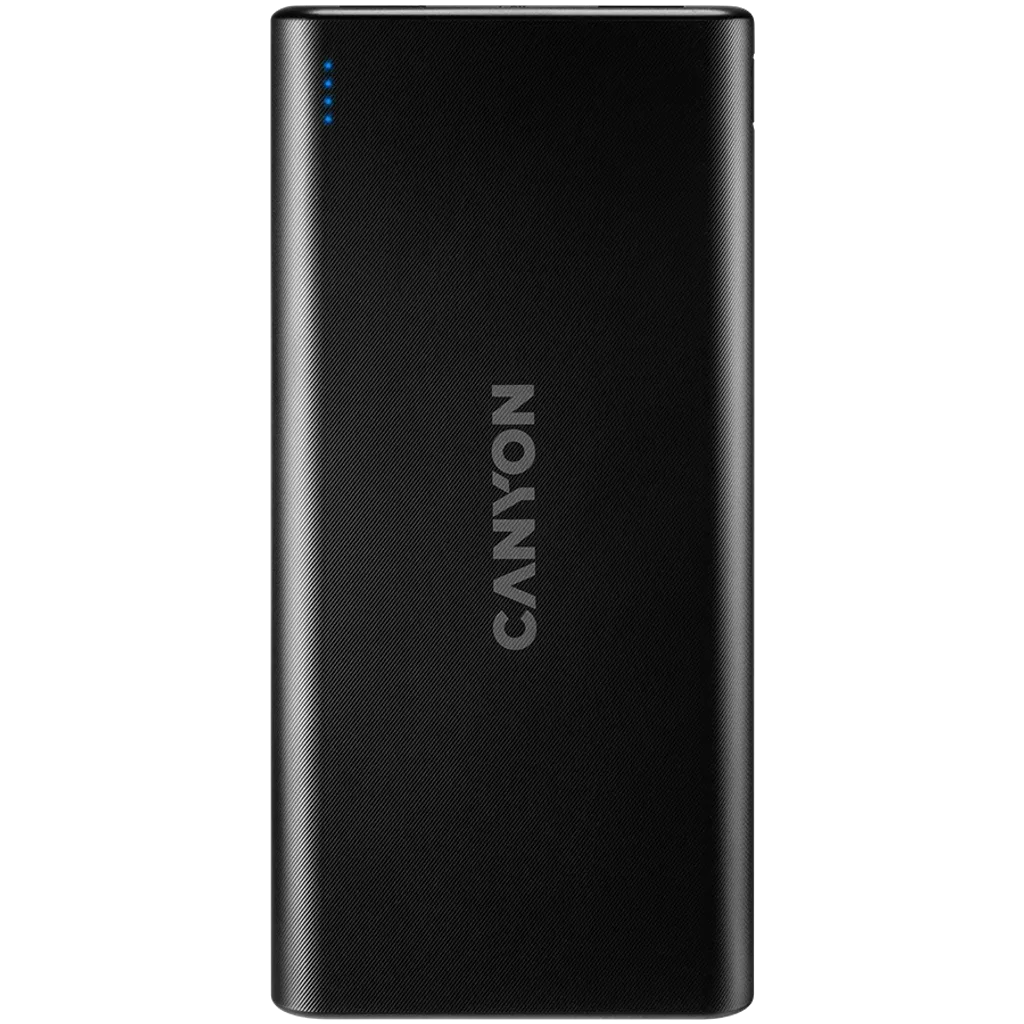 10W CANYON PB-106 10000mAh powerbanka ar 2×USB-A, melna