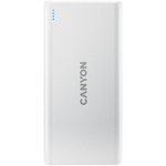 10W CANYON PB-106 10000mAh powerbanka ar 2×USB-A, balta