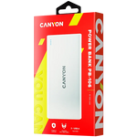 10W CANYON PB-106 10000mAh powerbanka ar 2×USB-A, balta