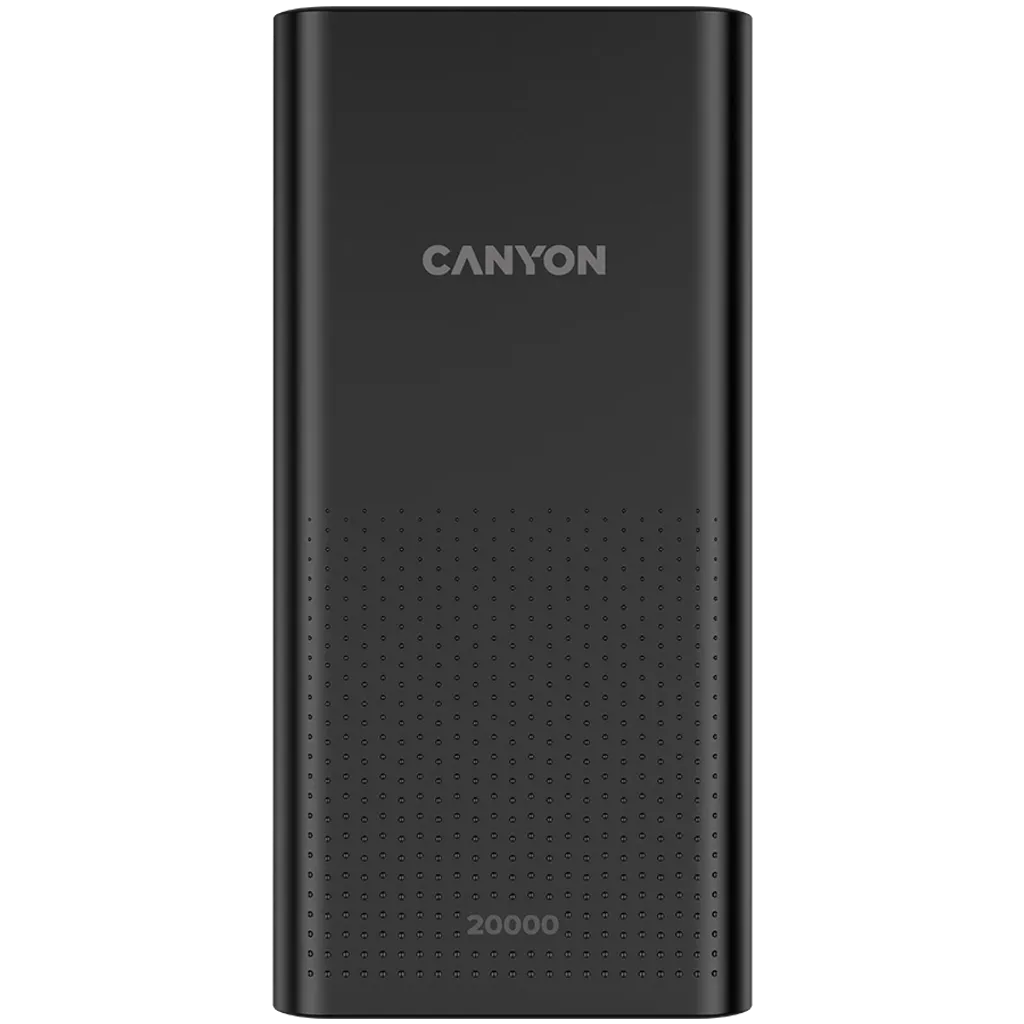 10W CANYON PB-2001 20000mAh powerbanka ar 2×USB-A, melna