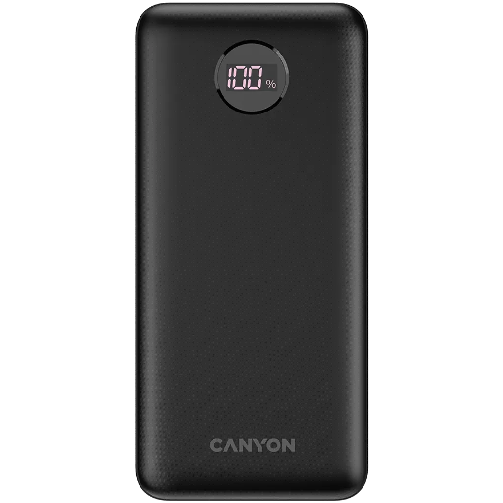 22.5W CANYON PB-2002 20000mAh powerbanka ar USB-C PD un 2×USB-A QC 3.0