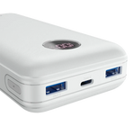 22.5W CANYON PB-2002 20000mAh powerbanka ar USB-C PD un 2×USB-A QC 3.0, balta