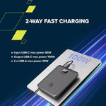 CANYON väline aku PB-2008 LED FLAT 20 000 mAh PD100W QC3.0 tumehall