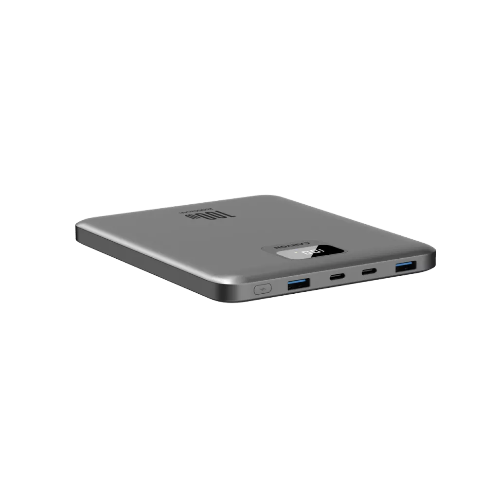 CANYON väline aku PB-2008 LED FLAT 20 000 mAh PD100W QC3.0 tumehall