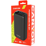 22.5W CANYON OnPower 301 30000mAh powerbanka ar USB-C PD un 2×USB-A QC 3.0
