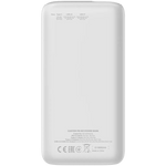 22.5W CANYON OnPower 301 30000mAh powerbanka ar USB-C PD un 2×USB-A QC 3.0, balta