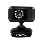 CANYON C1 tīmekļa kamera 640×480, mikrofons, USB, 360°, melna/sudraba